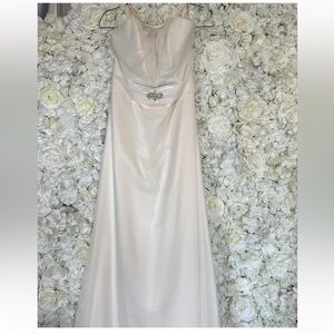 Elegant White Gown with Silver Accent